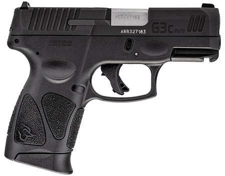 Taurus 1G3C931MA G3C *MA Compliant 9mm Luger Caliber with 3.26" Barrel, 10+1 Capacity, Black Finish Picatinny Rail Frame, Serrated Matte Black Tenifer Steel Slide  &  Polymer Grip Includes 3 Mags