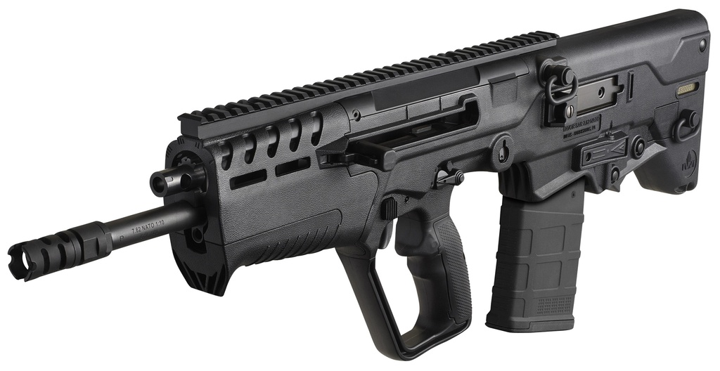 IWI US T7B20 Tavor 7 7.62x51mm NATO Caliber with 20" Barrel, 20+1 Capacity, Black Metal Finish, Black Fixed Bullpup Stock  &  Black Polymer Grip Ambidextrous Hand