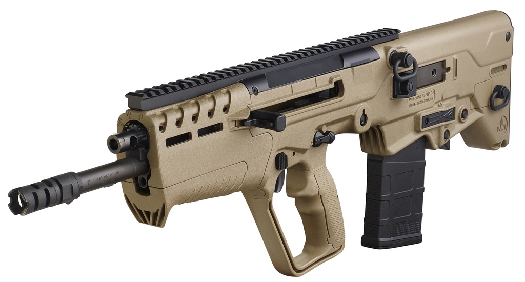 IWI US T7F20 Tavor 7 7.62x51mm NATO Caliber with 20" Barrel, 20+1 Capacity, Flat Dark Earth Metal Finish, Flat Dark Earth Fixed Bullpup Stock  &  Polymer Grip Ambidextrous Hand