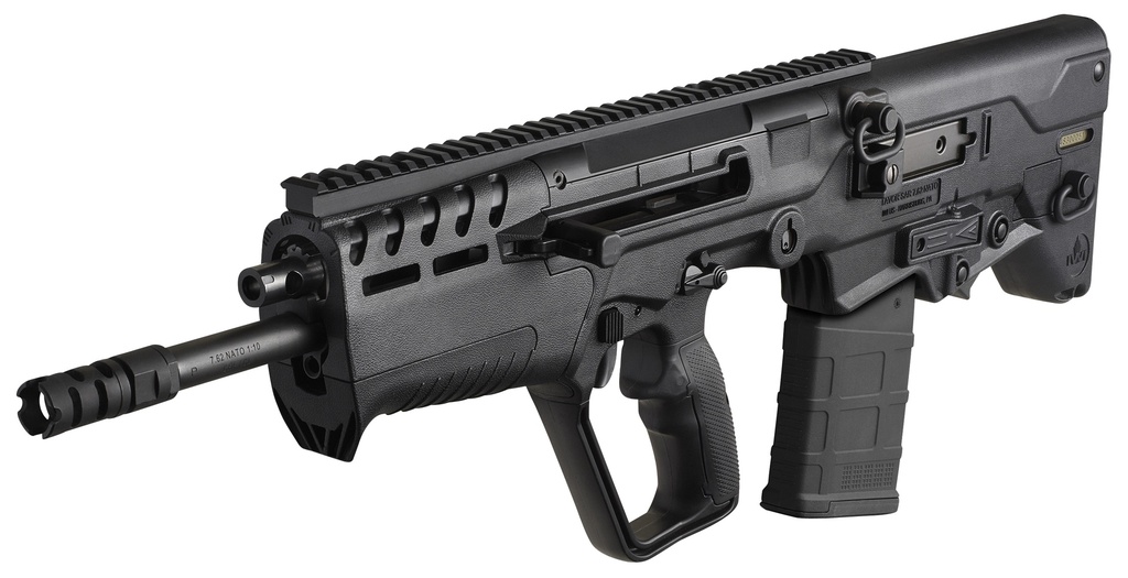IWI US T7B2010 Tavor 7 7.62x51mm NATO Caliber with 20" Barrel, 10+1 Capacity, Black Metal Finish, Black Fixed Bullpup Stock  &  Black Polymer Grip Ambidextrous Hand