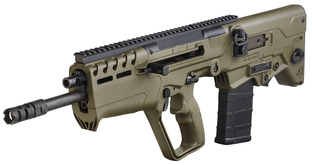 IWI US T7G2010 Tavor 7 7.62x51mm NATO Caliber with 20" Barrel, 10+1 Capacity, OD Green Metal Finish, OD Green Fixed Bullpup Stock  &  Polymer Grip Ambidextrous Hand