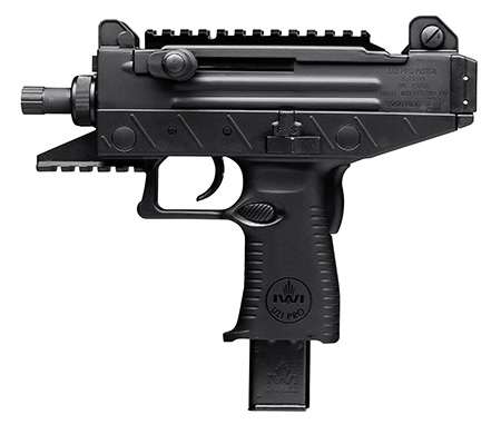 IWI US UPP9ST Uzi Pro  9mm Luger Caliber with 4.50" Threaded Barrel, 25+1 Capacity, Black Metal Finish, Black Polymer Grip Right Hand
