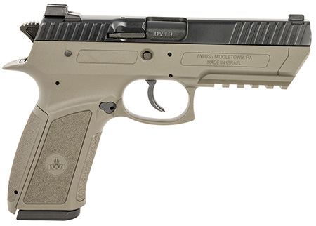IWI US J941PL9OD-II Jericho 941 Enhanced 9mm Luger Caliber with 4.40" Barrel, 17+1 Capacity, OD Green Finish Picatinny Rail Frame, Serrated Black Steel Slide  &  Polymer Grip