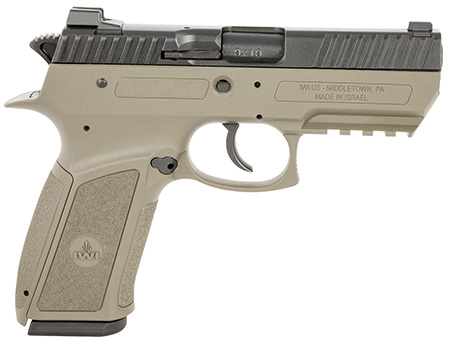 IWI US J941PSL9OD-II Jericho 941 Enhanced 9mm Luger Caliber with 3.80" Barrel, 17+1 Capacity, OD Green Finish Picatinny Rail Frame, Serrated Black Steel Slide  &  Polymer Grip