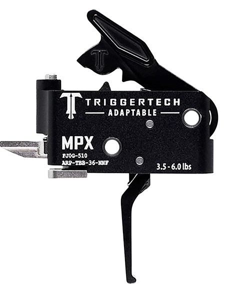 TriggerTech ARPTBB36NNF Adaptable  Two-Stage Flat Trigger with 3.50-6 lbs Draw Weight  &  Black PVD Finish for Sig MPX