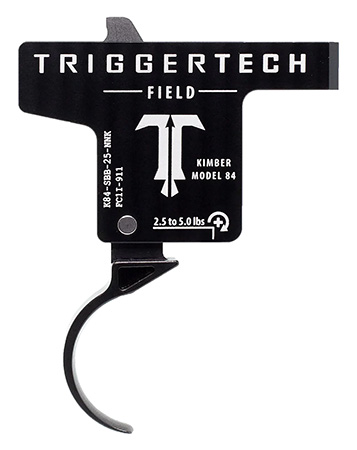 TriggerTech K84SBB25NNK Field  Single-Stage Curved Trigger with 2.50-5 lbs Draw Weight  &  Black PVD Finish for Kimber M84