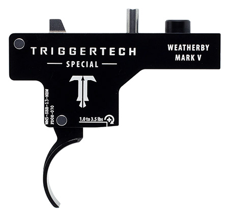 TriggerTech WM5SBB13NBW Special  Single-Stage Curved Trigger with 1-3.50 lbs Draw Weight  &  Black PVD Finish for Weatherby Mark V