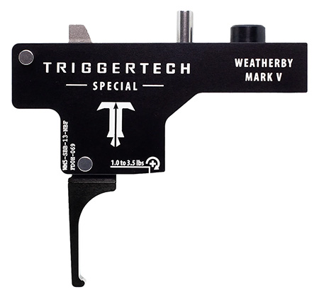 TriggerTech WM5SBB13NBF Special  Single-Stage Flat Trigger with 1-3.50 lbs Draw Weight  &  Black PVD Finish for Weatherby Mark V