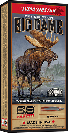 Winchester Ammo S68WLR Expedition Big Game Long Range 6.8Western 165gr Nosler AccuBond Long Range 20 Per Box/10 Case