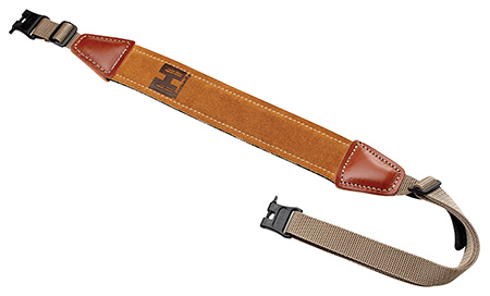 Hornady 99107 Universal Sling made of Brown Leather with Nylon Straps  &  Swivels for Rifles