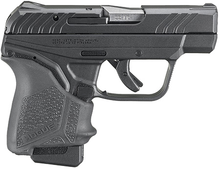 Ruger 13714 LCP II  22 LR 10+1 2.75" Satin Stainless Steel Barrel, Black Oxide Serrated Steel Slide, Black Textured Polymer Frame, Black Hogue HandALL Rubber Grips, Features Lite Rack System