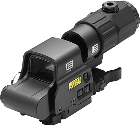 Eotech HHSV HHS V EXPS  &  G45 Magnifier Matte Black 1x/5x 1.20" x 0.85" 4 x 1 MOA Red Dots/68 MOA Ring