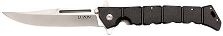 Cold Steel CS20NQX Luzon  Large 6" Folding Plain 8Cr13MoV SS Blade/Black GFN Handle Features Safety Switch Includes Pocket Clip