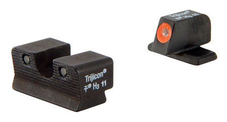 Trijicon 600752 HD Night Sights  Green/Tritium Orange Outline Front Sight-Green Tritium Black Outline Rear Sight Springfield Armory XD-S/XD-E