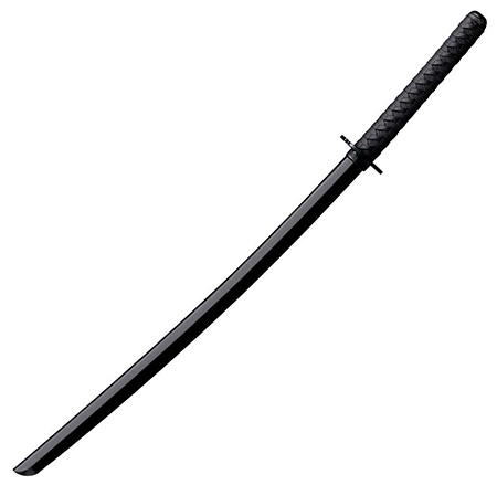Cold Steel CS92BKKC Bokken Training Sword 30" Fixed Plain Black Polypropylene Blade 11.50" Black Imitation Cord Wrap Polypropylene Handle