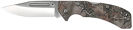 AccuSharp 713C Lockback  3" Folding Clip Point Plain Stainless Steel Blade/Camo G10 Handle Includes Allen Wrench