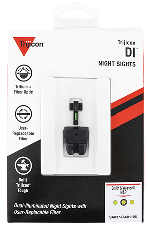 Trijicon 601108 DI Night Sight Set  Green/Tritium/Fiber Optic Front Sight-Green Tritium Black Outline Rear Sight Smith  &  Wesson M & P/M & P M2.0/SD9 VE