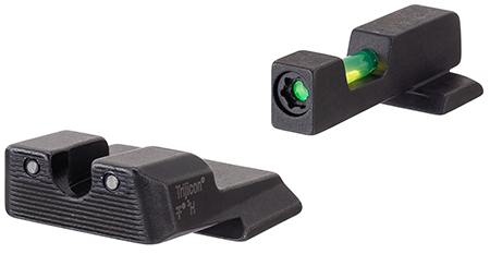 Trijicon 601110 DI Night Sight Set  Green/Tritium/Fiber Optic Front Sight-Green Tritium Black Outline Rear Sight Smith  &  Wesson M & P Shield/M & P Shield Plus