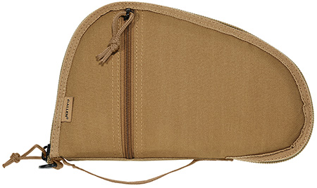 Allen 3613 Torrey  Handgun Case Coyote Tan Polyester, Small Accessory Pocket, Muzzle Pocket  &  Lockable Zipper 10.50" x 6.50" Exterior Dimensions
