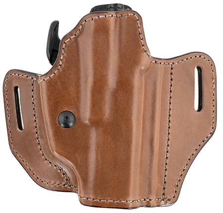 Bianchi 38351 Allusion Assent Pro-Fit OWB Size 13 Tan Leather Belt Slide Compatible w/Glock 17/22/Springfield XDS/Ruger American Pistol Belt Up to 1.50" Wide Right Hand