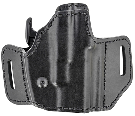 Bianchi 51831 Allusion Assent Pro-Fit OWB Size 11 Black Leather Belt Slide Compatible w/Glock 26/S&W M & P Shield/S&W M & P Compact/FN FNS Compact Belt Up to 1.50" Wide Right Hand