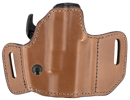 Bianchi 31831 Allusion Assent Pro-Fit OWB Size 11 Tan Leather Belt Slide Compatible w/ S&W M & P Shield/FN FNS Compact/Glock 26/27 Gen1-5 Belt Up to 1.50" Wide Right Hand