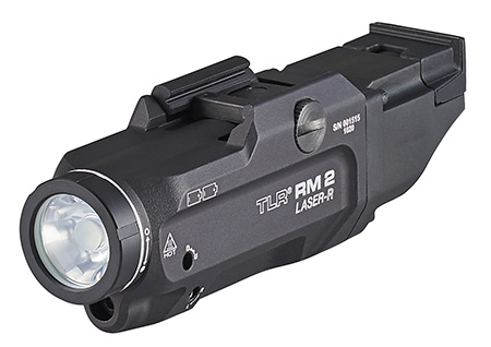 Streamlight 69448 TLR-2 RM w/Laser Black Aluminum, 1,000 Lumens White LED Bulb/Red Laser 297 Meters Beam, Picatinny Rail Mount