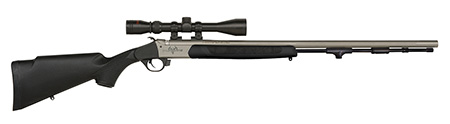 Traditions R574110440 Pursuit XT 50 Cal 209 Primer 26" Stainless Cerakote Black Synthetic Stock 3-9x40 Scope