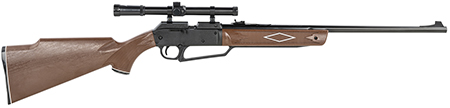 Daisy 992880603 Powerline 880 Pump Pneumatic 177 1 Pellet/50 BB Shot Molded w/Checkering  &  Woodgrain Black Receiver Powerline Fixed Monte Carlo Stock