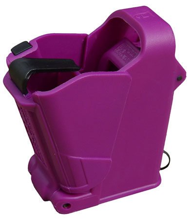 Maglula UP60PR UpLULA Loader  &  Unloader Double  &  Single Stack Style made of Polymer with Purple Finish for 9mm Luger, 45 ACP Pistols