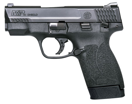 Smith  &  Wesson 180022 M & P Shield M2.0 Micro-Compact Frame 45 ACP 6+1/7+1, 3.30" Black Armornite Stainless Steel Barrel  &  Slide, Matte Black Polymer Frame, Black Textured Grip, Ambidextrous