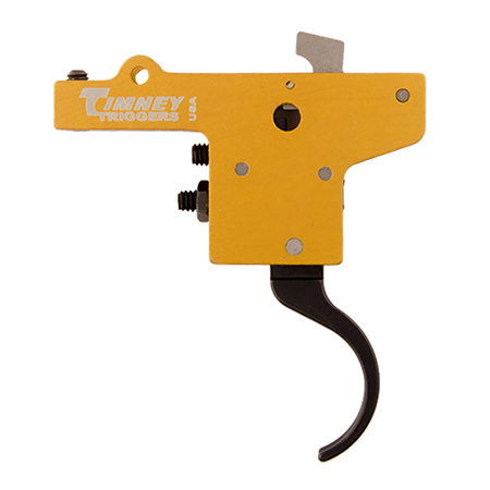 Timney Triggers 201 Featherweight  Curved Trigger with 3 lbs Draw Weight  &  Yellow/Black Finish for Mauser 98FN