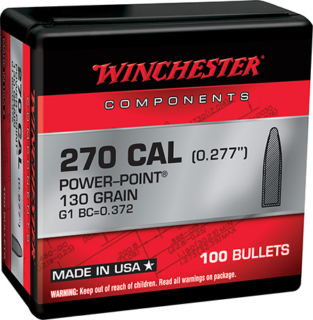 Winchester Ammo WB270P130X Centerfire Rifle  270Win 130gr Power Point 100 Per Box/10 Case