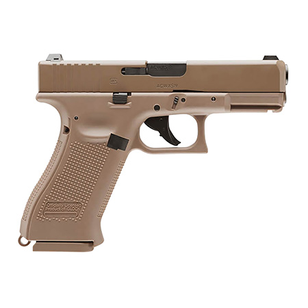 Umarex Glock Air Guns 2255212 G19X BB Gun Pistol CO2 177 BB, 18+1, Coyote Polymer Grips