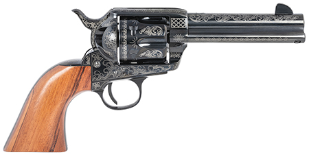 Pietta HF45LLE434NMBW 1873 Great Western II  Sports South Exclusive 45 Colt (Long Colt) 6rd 4.75" Blued Engraved Steel Barrel  &  Cylinder, Blued Engraved Steel Frame, Walnut Grip, Exposed Hammer