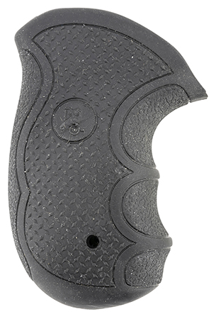 Lyman 02478 Diamond Pro  Diamond Checkering Black Rubber with Finger Grooves for S&W J Frame with Round Butt