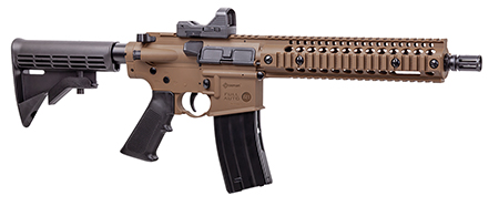 Crosman CFAR1X Full Auto R1 Air Rifle CO2 177 25rd Shot Black Flat Dark Earth Receiver Black 6 Position Stock