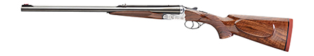 Rizzini USA 7001470 Rhino Express  470 Nitro Express 2rd 23" Gloss Blued 23" Chrome-Lined Barrel Coin Anodized Silver Engraved Steel Oiled Turkish Walnut Ambidextrous Hand