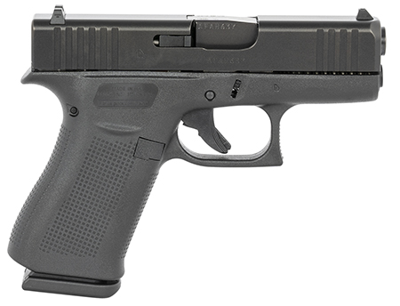 Glock UX4350201 G43X  Sub-Compact 9mm Luger 10+1 3.41" Black GMB Barrel, Black nDLC Serrated Steel Slide, Black Polymer Frame w/Beavertail, Ambidextrous, USA Made