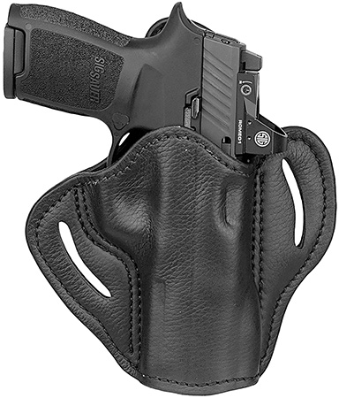 1791 Gunleather UCBH24NSBR Ultra Custom  OWB Size 2.4 Night Sky Black Leather Belt Slide Fits Sig P320 Fits Springfield XD-M Right Hand
