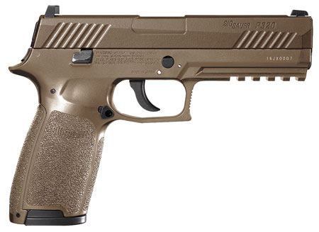 Sig Sauer Airguns AIRP320 P320 Air Pistol CO2 177 Pellet 30+1 8" Coyote Polymer Grips
