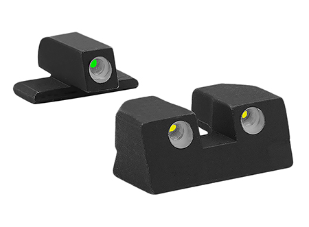 Meprolight USA 101103201 Tru-Dot  Green Tritium White Outline Front Sight-Yellow Tritium White Outline Rear Sight Sig Sauer P-Series P226/P320