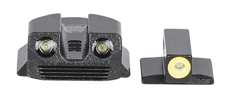 Meprolight USA 412293121 Hyper-Bright  Green/Tritium, Black Frame Fits Kimber 1911 Micro/Micro 9, Post Mount