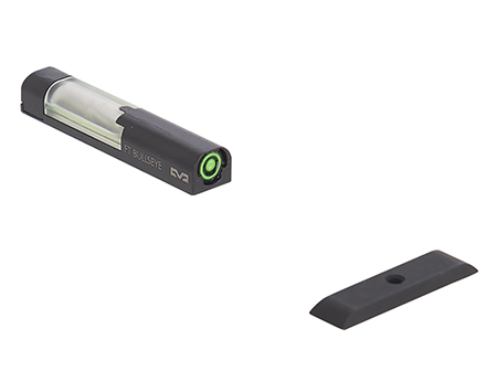 Meprolight USA 632013108 FT Bullseye Front Sight Green/Tritium/Fiber Optic, Black Frame, Compatible w/Glock Gen 1-5, Post Mount