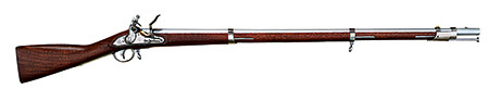 Taylors  &  Company 210091 1816 Harpers Ferry Pedersoli Flintlock 41.75" White Steel Round Barrel  &  Receiver, Fixed Walnut Stock