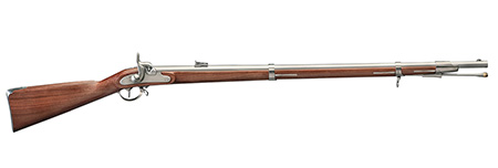 Taylors  &  Company 210035 1854 Lorenz Infantry II Pedersoli 54 Cal Percussion 37" White Steel Round Barrel  &  Receiver, Fixed Walnut Stock, Musket Cap Percussion, Right Hand
