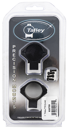 Talley 930759 Scope Mount/Ring Combo  Black Anodized Aluminum 1" Tube Tikka T1/T1X Low Rings 0 MOA