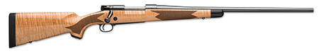 Winchester Repeating Arms 535218299 Model 70 Super Grade 6.8 Western Caliber with 3+1 Capacity, 24" Barrel, Polished Blued Metal Finish, Gloss AAA Maple Stock  &  No Sights Right Hand (Full Size)