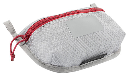 Vertx VTX5195AGYNA Overflow Pouch 2 pk, Small Size made of White Nylon with Mesh  &  Red Accents, YKK Zipper  &  Durable Hook Back Panels 5" W x 5" H Dimensions