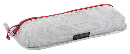 Vertx VTX5205AGYNA Overflow Pouch 2 pk, Large Size made of White Nylon with Mesh  &  Red Accents, YKK Zipper  &  Durable Hook Back Panel 15.50" W x 5.20" H Dimensions